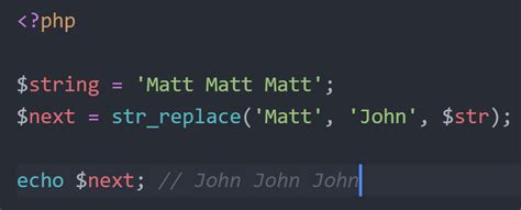 php in string|replace string in php.